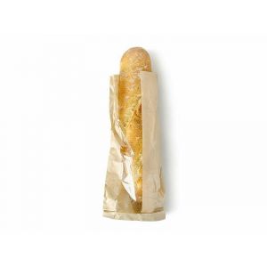 Grey bag BAGUETTE with window BN 590x100x40/60 mm, 1000 pieces with microperforation