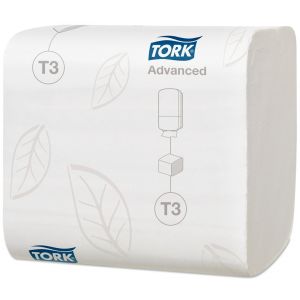 Papier toal. w składce Tork Advanced, biały T3 - 11,2x19cm - 8712 listków - Makulatura