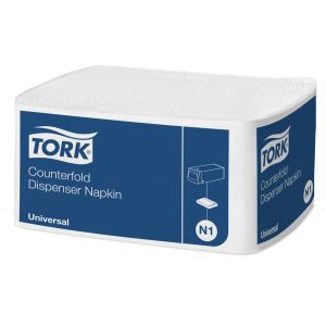 TORK Serwetki dyspenserowe 1W Universal N1, białe-makulatura 30x33cm op. 7200 sztuk