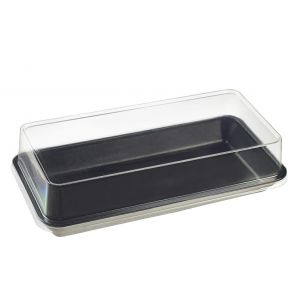 Kanopee lid PET transparent for trays 20,3x10,3x3,5cm, 50pcs. SUSHI (k/4)
