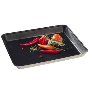 Kanopee tray made of sugar cane black, 20x15cm, 50pcs. black PLA