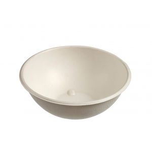 Sugar cane bowl 700ml white, 50pcs, dia.163x60mm, PLA coating, biodegradable (k/4)