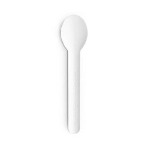 Paper spoon 15.75cm white, 50pcs.  (k/20)