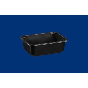 Lunch container for welding W1/603D, small unsplit, black, 187x137x60mm, price per pack 640pcs