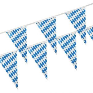 Garland with foil flags Bavarian Blue 10m