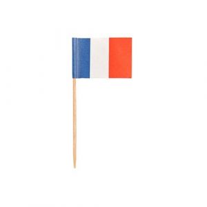 Banquet toothpicks French flag 8 cm, 500 pieces