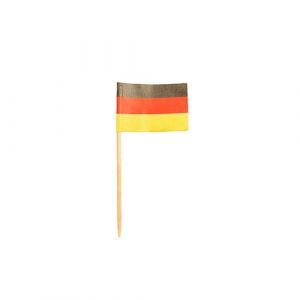 Wykałaczki bankietowe flaga Niemiec 8cm op. 200 sztuk 