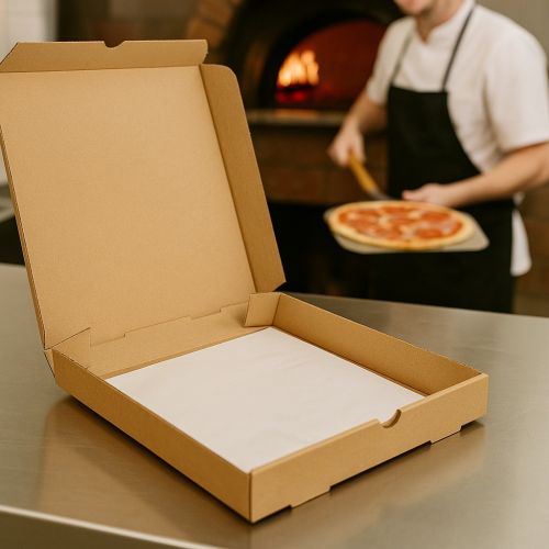 Arkusze przekładki PP 28x28 do pizzy, ciast op. 500 sztuk