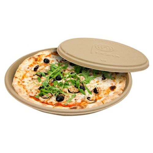 Pizza boxes 35cm cane, 50pcs dia 35,7x3,3cm