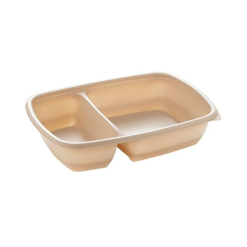 FastPac RC23 N lunch pojemnik 600+300ml op.75szt (k/4) dwudzielny, PP, beżowy, Sabert