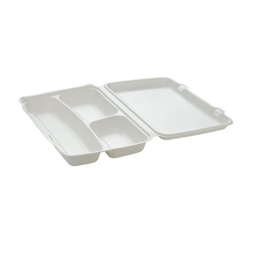 MENUBOX trzcina GIGA BePulp, tr&oacute;jdzielny op.50szt, 380x240x60mm (k/2)