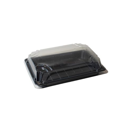 SUSHI OP-05 black container with lid, 19.5x15x3cm op.50kpl. (k/8), TnP