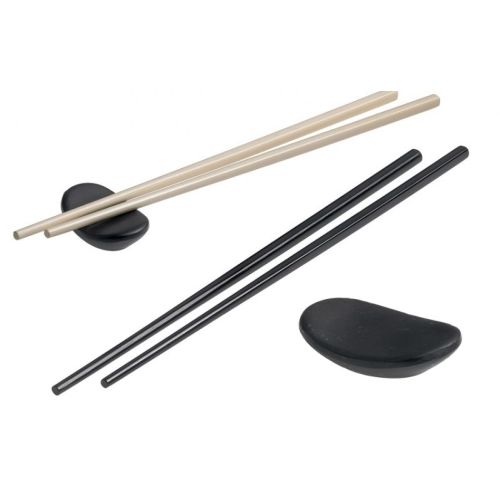 Trays for sushi chopsticks black 5cm melamine, 10 pcs