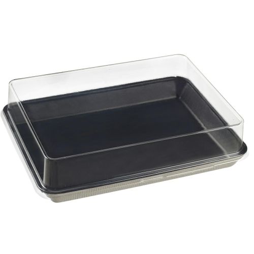 Kanopee PET lid transparent for trays 20,3x15,3x3,5cm, 100pcs biodegradable SUSHI (k/4)