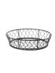 Basic oval basket black 230x180x60 mm