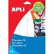 Universal labels APLI, 49x100mm, rounded, white 17 sheets
