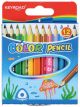Pencil crayons KEYROAD Mini, triangle , 12pcs, color mix