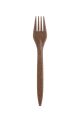 WPC dark brown fork a.100pcs. reusable