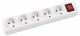 Extension Leads OFFICE PRODUCTS, 5 sockets, 5m, switch, white