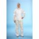 Zip-lock nonwoven jumpsuit, uncoated, white, size XL, pack of 2