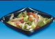 FCR170 salad container 750ml black set with lid, 70pcs (k/4) PET