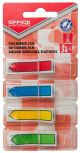 Filing Index Tabs OFFICE PRODUCTS, PP, 12x43 mm, 4x24 tabs, blister, assorted colors