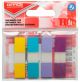 Filing Index Tabs OFFICE PRODUCTS, PP, 12x43 mm, 4x35 tabs, polybag, pastel, assorted colors