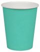 Paper cup with a colourful turquoise design, 250ml, price per pack 50 pieces
