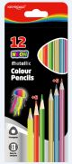 Pencil crayons KEYROAD, traingle, metallic and neon, 12pcs, color mix