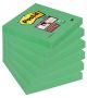 Bloczek samoprzylepny POST-IT® Super Sticky (654-6SS-AW), 76x76mm, 1x90 kartek, zielony
