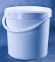 Plastic bucket PP 18L white, price per 30 pc (without lid)