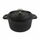 Mini round cast iron pot with lid fi.10x5 cm (k/12)