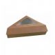 Brown triangular cardboard box with window, 170x170x130mm, 50 pcs. (4)