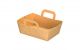 Mini paper basket, brown, 100 pcs. 95x70x35mm
