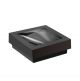 TAKEAWAY black box 350ml lid with window 100x100x40mm, 25 pieces