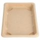 Sushi Box 3 trays of cane 18.5x13x1.5, 50 pieces, natural, biodegradable (k/16)