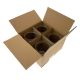 Carton 185x185xH 125mm 3-ply, 20pcs brown, ideal for 4 jars 500ml