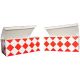 Chicken box large, red grid, size 205x125x85mm, price per package 100 pieces