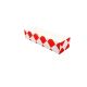 Hot dog tray, red grid, size 200x65x45mm, price per pack of 100 pieces