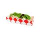 Hot dog tray, red grid, size 200x65x45mm, price per pack of 100 pieces