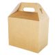 Box with handle 202x123x176 for lunch sets, brown,100 pieces