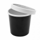 Paper soup container, diameter 9xh.8,4cm, black 360ml set with lid, 25 sets