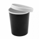 Paper soup container, diameter 11.7xh.13.5cm, black 960ml set with lid, 25 sets