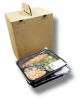 Box with flat folding handle DIETA BOX for lunch boxes, 190x230x285mm