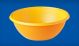 BICOLOR bowls, 10 pcs. 380ml orange/yellow