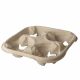 Paper pulp tray for 4 cups 110pcs cup holder