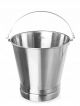 Stainless steel bucket with ring