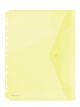 Envelope Wallet DONAU press stud, PP, A4, 200 micron, perforated, yellow