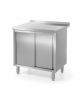 Wall mounted table with sliding door cabinet - welded