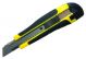 Utility Knife DONAU Professional, rubber handle, with brakes, yellow-black